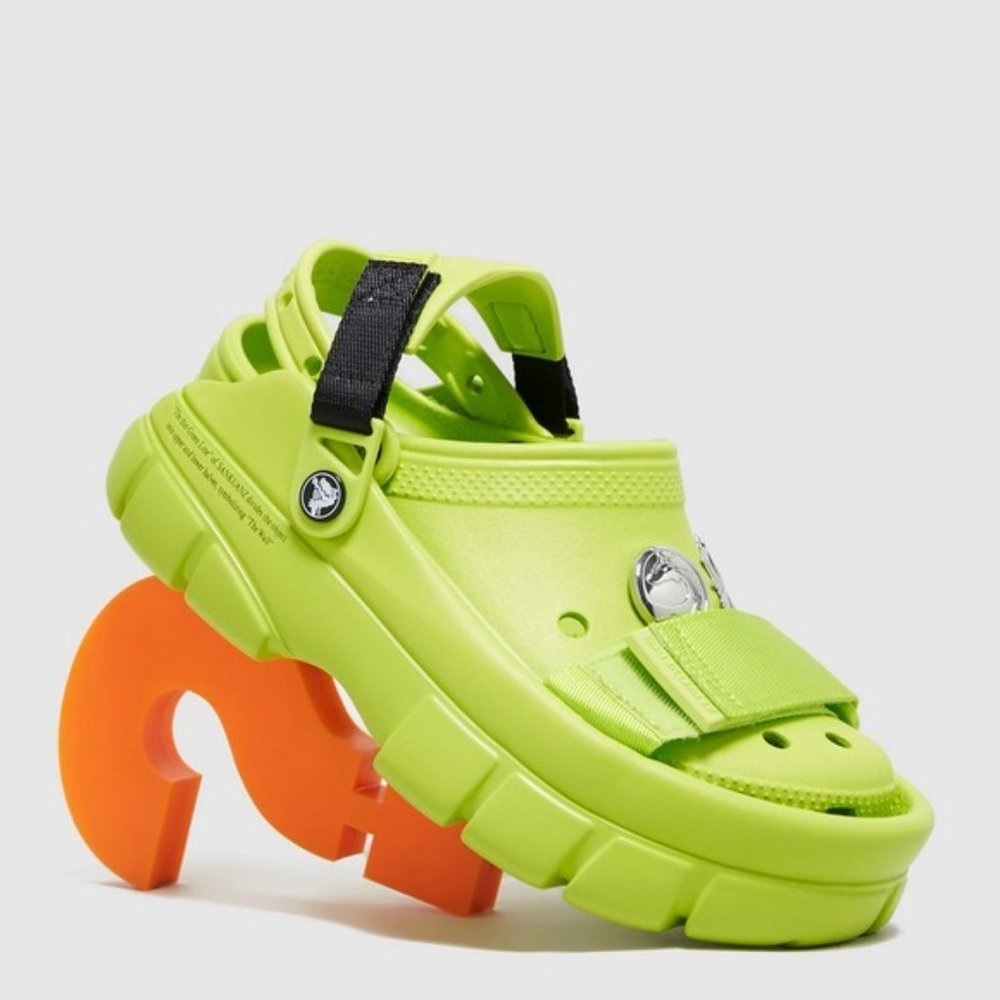 NEW CROCS X SANKUANZ LIME COLOR 2 in 1 - Picture 3 of 6